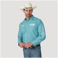 Рубашка мужская wrangler/威格男衬衫波点长袖修身舒适薄款透气正品496697 Wrangler/496697