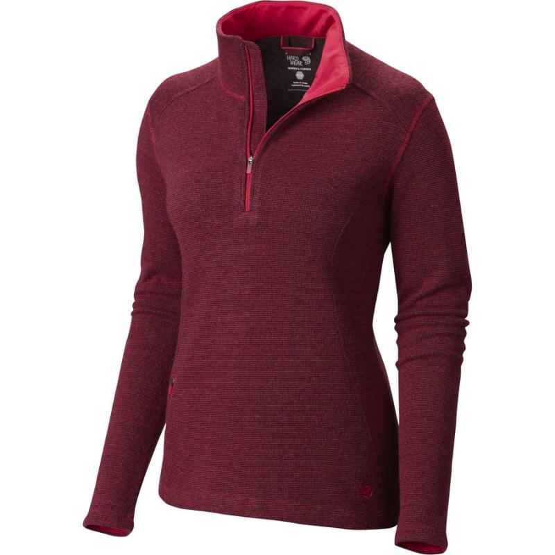 Mỹ gửi thư trực tiếp Mountain Hardwear B6608T màu rắn nửa chiều cao zip ngắn áo len nữ - Áo len thể thao / dòng may áo len nam trung niên