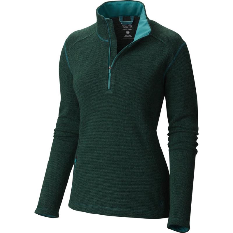 Mỹ gửi thư trực tiếp Mountain Hardwear B6608T màu rắn nửa chiều cao zip ngắn áo len nữ - Áo len thể thao / dòng may áo len nam trung niên