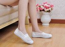 Old Beijing mesh womens cloth shoes sports shoes flat heel driving shoes soft bottom non-slip pregnant womens shoes hollow breathable new products