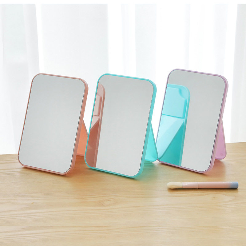 High definition single-sided make-up mirror subtable colorful make-up mirror fold portable large square princess mirror