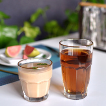 Pour white water into the beautiful glass Hand-made gold cup Heat-resistant crystal glass INS net red fruit juice cup