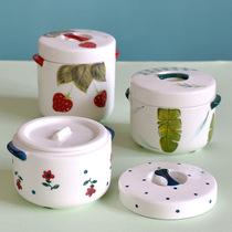 Pure hand-painted underglaze ceramic stew cup water stew high temperature steamed egg bowl stew birds nest soup cup double cover lock nutrition stew pot