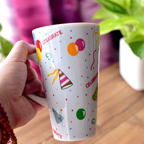 New Year Gift Festival mug ceramic cup 500ML large water cup pink girl heart American wind Cup