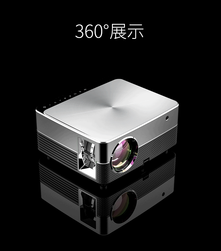 Máy chiếu Rui Shida M5 2019 Văn phòng mới Trang chủ HD Nhà hát thông minh 3D Máy chiếu điện thoại di động Không có màn hình TV Ký túc xá Khách sạn - Máy chiếu