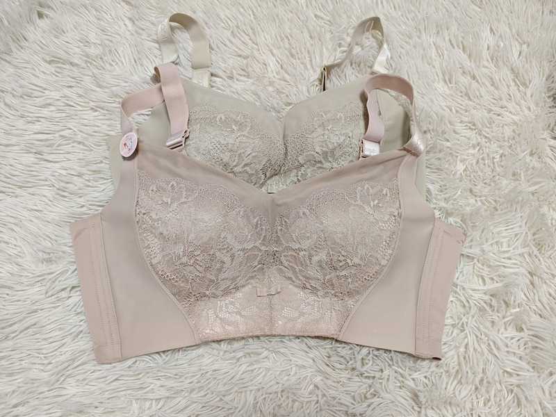 100% Non-Magnetic D Cup Push-Up Lace Bandeau Modal Bra 1661