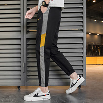 South Pole Korean version trendy spring spring mens sports pants male loose tide cards casual straight cylinder 90% long pants D