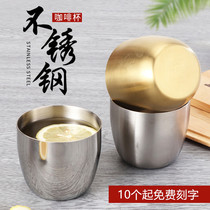 304 Stainless Steel Cup Thickened Single Layer Wire Drawing Cup Cup Teacup Coffee Cup Juice Cup Restaurant Beer Drink Cup