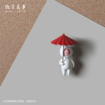 Long-eared rabbit 3D full three-dimensional Cork stud cute cartoon creative push nail magnetic strong magnet stud decoration