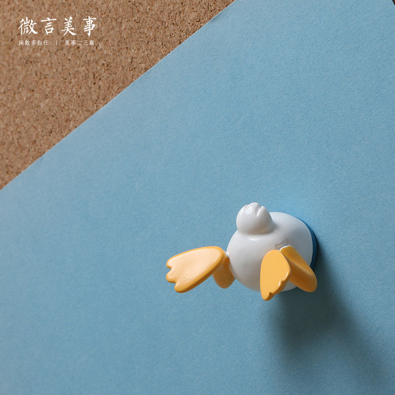 Don Old Duck Butt Studs Pushpin Cartoon Cute Soft Plank Felt Wall Trim Personality Creative Strong Magnet