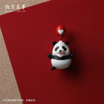 Cartoon cute balloon panda pushpin felt cork board Press nail magnet magnetic magnet magnet iron stone decoration