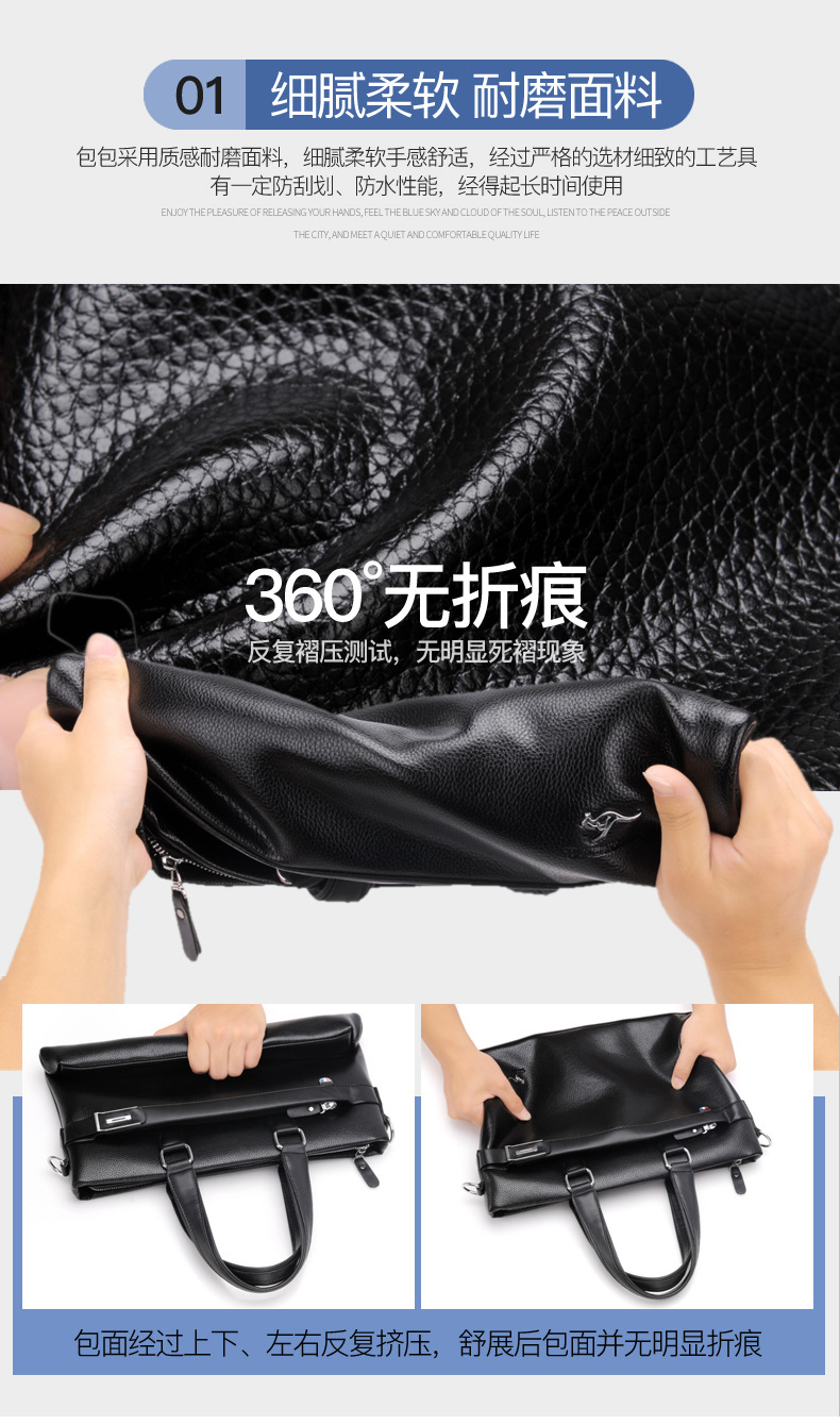 Kangaroo nam túi chéo phần túi xách nam kinh doanh du lịch cặp du lịch chéo vai túi chéo nam túi thường xuyên túi da balo đựng laptop