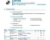 2N7002 supply original NXP field effect tube tube N-channelTrench 60V300mA