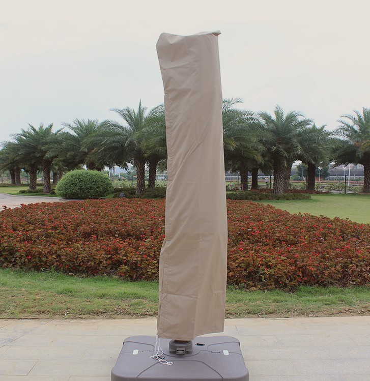 Special Rome Umbrella Special Water Injection Base Outdoor Beach Umbrella Cover Top Cloth LED Light Single Marble Courtyard