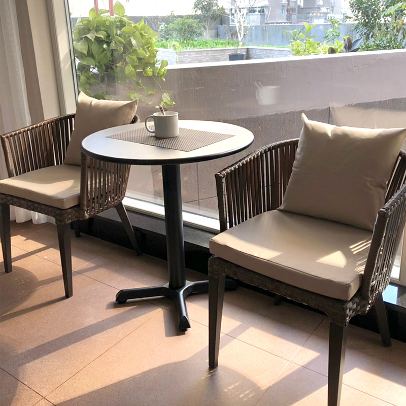 Rattan chair three-piece set balcony small table and chair coffee table terrace rattan weaving outdoor leisure one table and two chairs combination modern garden