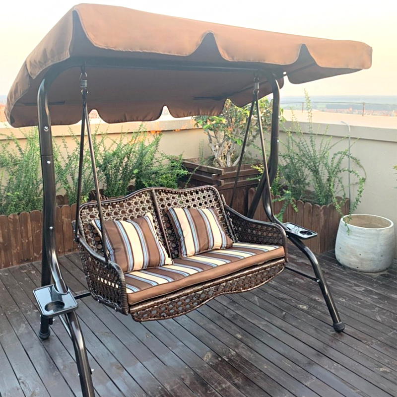 Outdoor swing garden leisure cradle adult indoor outdoor balcony home double net red hanging basket rattan chair hanging chair