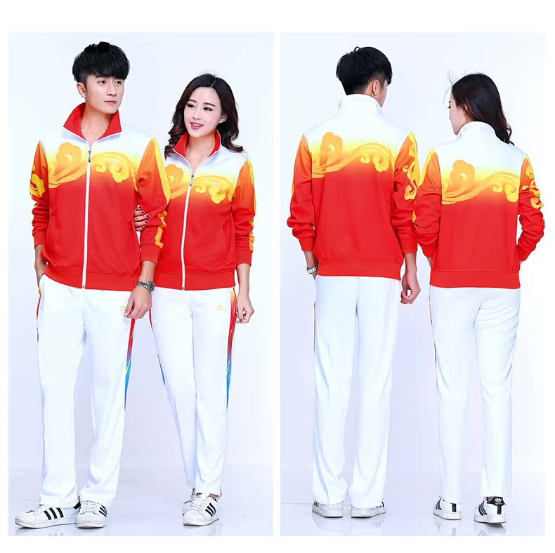 Quần áo thể dục nhịp điệu nam nữ mùa thu đông mùa thu rộng kích thước lớn phù hợp với áo sơ mi dài tay khô nhanh vuông nhảy thể thao màu xanh - Thể thao sau bộ thể thao lining nam