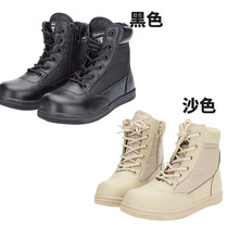 Childrens leather boots Mens and womens combat boots Tactical boots Non-slip childrens shoes Mountaineering boots Summer camp training