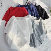 Nam giới thường của cặp vợ chồng mỏng đáy xuống hè rắn màu áo thun T-shirt ngắn tay mùa hè váy trắng T-shirt