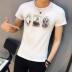 Ngắn tay 桖 trendmen mùa hè lỏng lẻo in nam t-shirt với tay áo chạm đáy lăm tay trẻ 