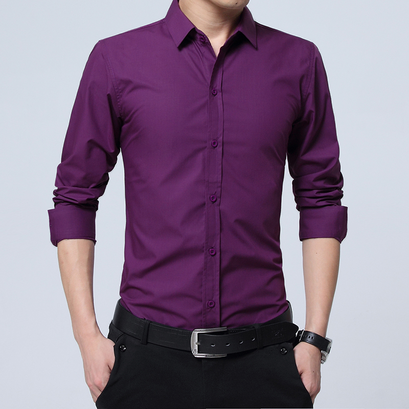 Hàn Quốc phiên bản của chiếc áo sơ mi của nam giới thường chuyên nghiệp dài tay chính thức áo kinh doanh cà vạt áo sơ mi màu đen hàng trăm gói người đàn ông sửa chữa