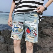 Xia mới thanh thiếu niên lỏng gốc 2020 quần short của nam giới ở lại trong phiên bản Hàn Quốc của triều trăm vít cao bồi giải trí năm điểm gió Hồng Kông