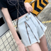 Hot quần mùa hè nóng mới denim cec2020 lỏng siêu ngắn quần short một chữ phụ nữ tinh khiết chương mỏng Tiyi siêu eo cao lửa 