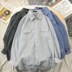100 loose-fitting đẹp trai xu hướng áo sơ mi mới sọc vài sinh viên Nhật Bản nam Hàn Quốc phiên bản của mùa xuân hè giải trí 