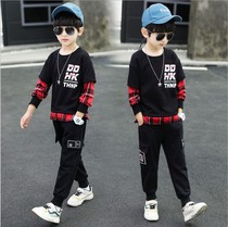 Korean childrens clothing boy spring and autumn dress 2022 new suit handsome in the big childrens clothes Han Edition fashionable two sets