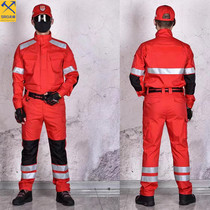 LanssenKella Chain Red Emergency Rescue Suite Fire Clothes Training Rescue Suite