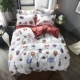 Nordic chuối đơn giản lá gia đình bốn tấm được trang bị bộ đồ giường 1.8m giường đơn ký túc xá ba mảnh phù hợp - Bộ đồ giường bốn mảnh