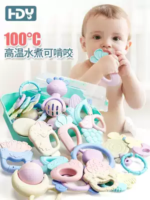 Baby hand bell toy tooth fixing device Educational early education Young children newborn 5 one year old 1 baby 0-3-6 months boys and girls
