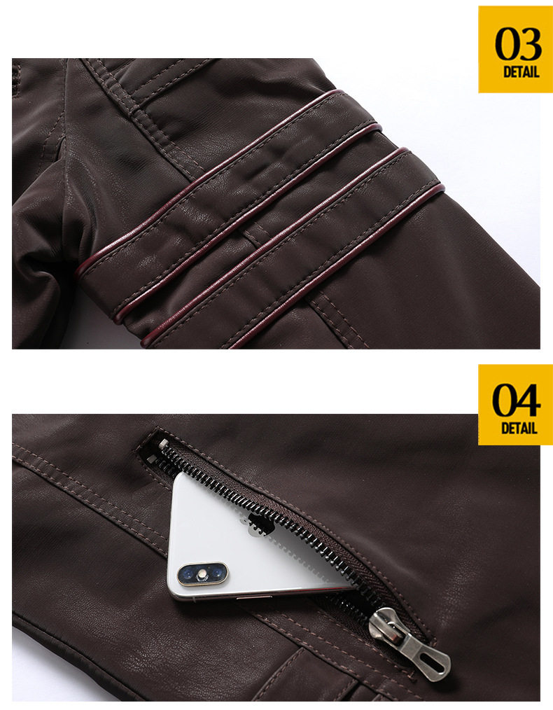 Мужской куртка череп вышивка матовая кожа сушилка для белья Автомобильная курткаМужская мотоциклетная кожаная куртка 