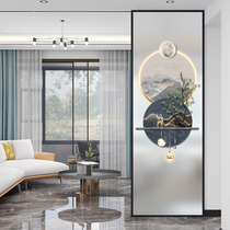 Modern simple light luxury tempered art glass living room bedroom screen partition entry entrance bathroom half wall deer
