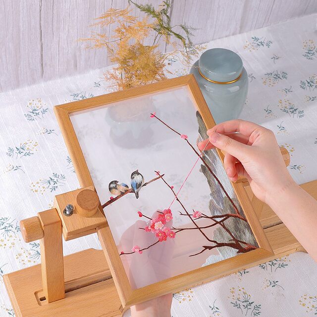 Suzhou embroidery ຜູ້ເລີ່ມຕົ້ນ embroidery diy handmade ຕົນເອງ embroidery double-sided embroidery ຊຸດອຸປະກອນສັນຕິພາບ charm ຖັກແສ່ວຕົນເອງ embroidery ຂອງຂວັນ