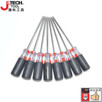 Jieke tools soft handle color strip screwdriver with magnetic screwdriver screwdriver set Household SC electrician labor-saving