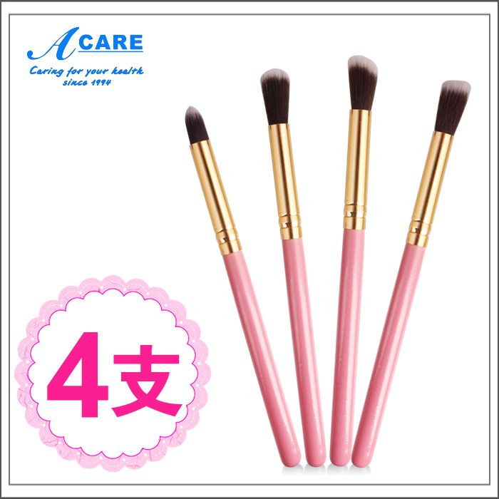 4 Sets Makeup Brushes Beginners Tools Blush Brush Eyeshadow Brush Loose Powder Brush Eyebrow Brush Lip Brush Lipstick Makeup