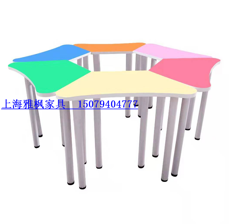 New color school group counseling room activity table Student training counseling class Recording and broadcasting classroom desk and chair