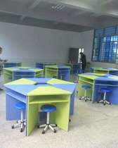 Student hexagonal table School Primary and secondary school laboratory microcomputer room computer table Training tutoring class Maker hexagonal table