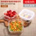 Lò vi sóng gia dụng đặc biệt bát niêm phong dụng cụ nhỏ giữ hộp tươi nhân viên văn phòng với cơm hộp cơm trưa hộp cơm có nắp thủy tinh - Hộp cơm điện sưởi ấm nồi hâm cơm Hộp cơm điện sưởi ấm