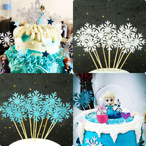 Aisha Anna Frozen Snowflake toothpick baby birthday cake decoration baking materials Aisha set
