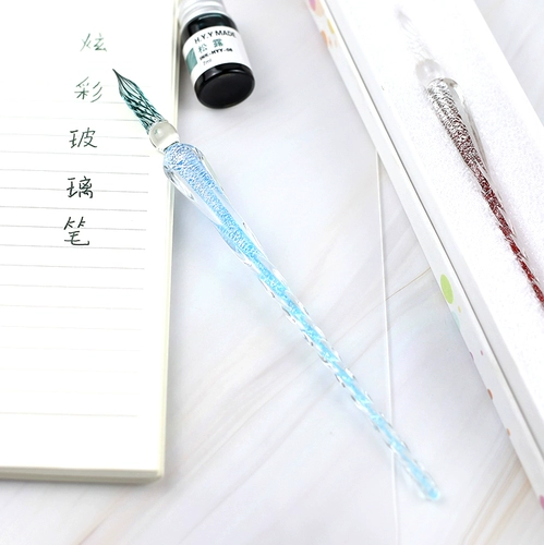 Стеклянная ручка в подарочной коробке, ретро чернила, «сделай сам», градиент, китайский стиль