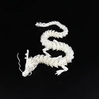 Жемчужно-белый китайский дракон 30 см Бесплатная борода дракона