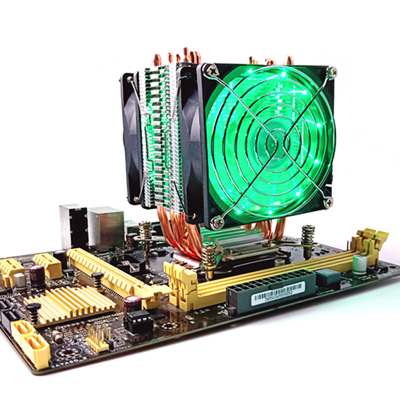 AVC 6 copper tube CPU radiator 1366 dual server motherboard X58 X79 2011CPU fan 1151