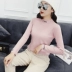 Áo len nữ châu Âu 2018 mới cơ sở áo len nữ mùa thu và mùa đông chạm đáy áo sơ mi nữ mùa thu áo len nữ