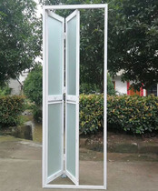 Bathroom push-pull kitchen toilet extremely narrow folding door invisible indoor living room balcony no lower rail home net red