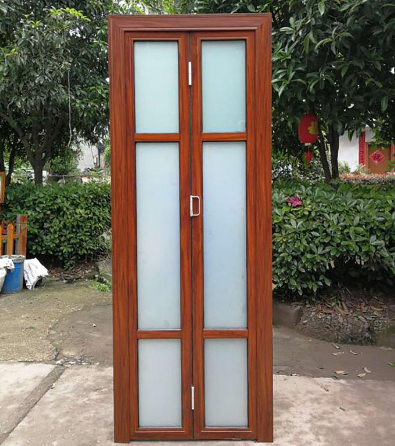 Titanium magnesium alloy folding door push-pull powder room simple kitchen hanging wheel indoor balcony living room trackless extremely narrow net red