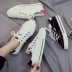2019 xuân mới giày trắng giày nữ giày vải hoang dã Sinh viên Hàn Quốc giải trí cơ bản giày phẳng giày Plimsolls