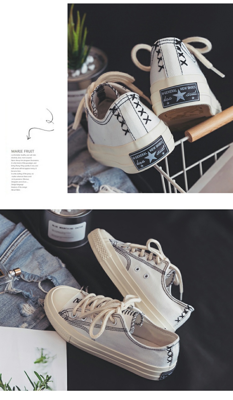 Mùa hè 2018 mới phong cách giày vải ulzzang phong cách Harajuku nữ sinh viên Hàn Quốc phiên bản giày đế xuồng hoang dã giầy thể thao nữ đẹp
