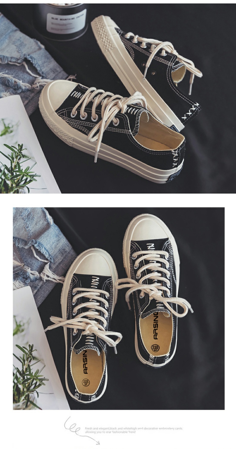 Mùa hè 2018 mới phong cách giày vải ulzzang phong cách Harajuku nữ sinh viên Hàn Quốc phiên bản giày đế xuồng hoang dã giầy thể thao nữ đẹp